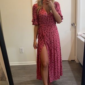 Auguste the label floral wrap dress